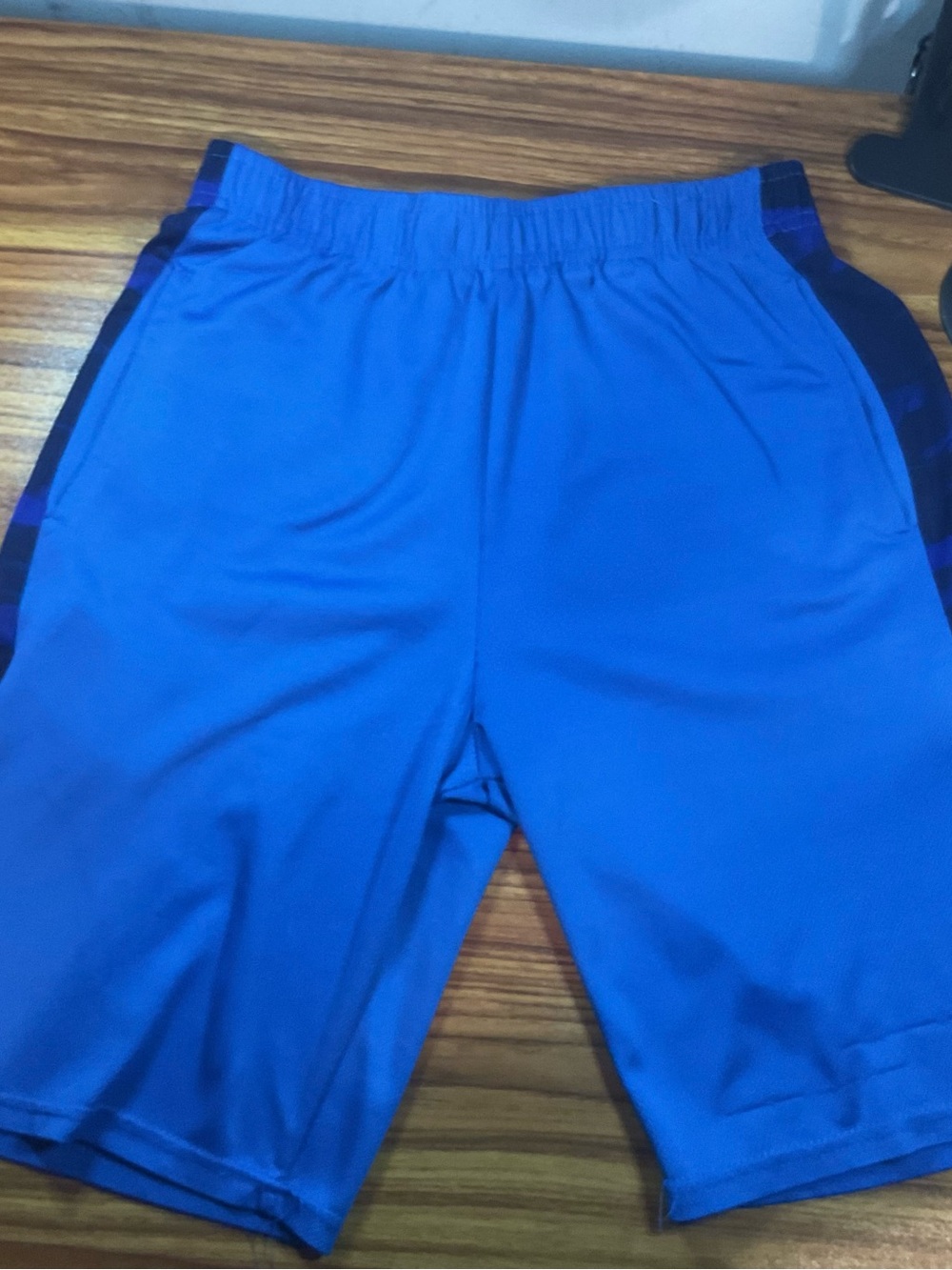 Essentials Royal Blue Kids Athletic Shorts with Dark Side Panels